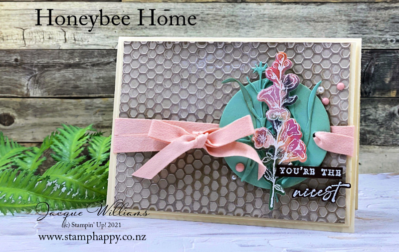 Stampin up honeybee home vintage video tutorial messy watercoloring emboss resist hive jacque williams