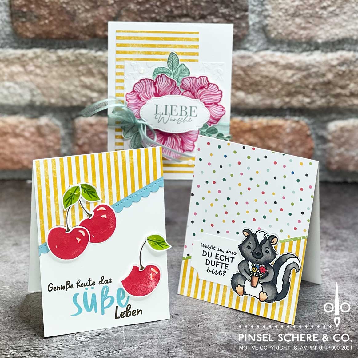 Stampin up echt dufte s%c3%bc%c3%9fe kirschen uniquely artistic let s get together   stamp