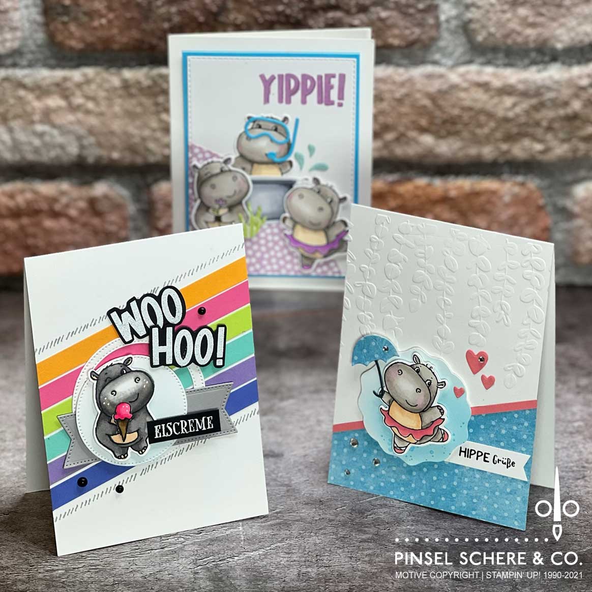 Lets get together   stamp hippos 01