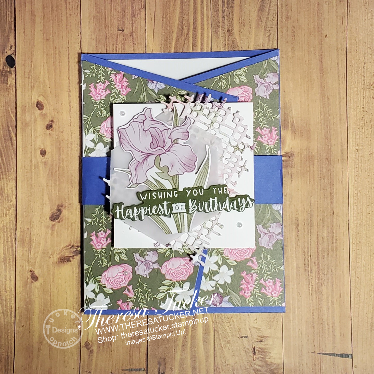 Wonderful world stamp set and corrdinating dsp angled tri fold card   sale a bration wm copy