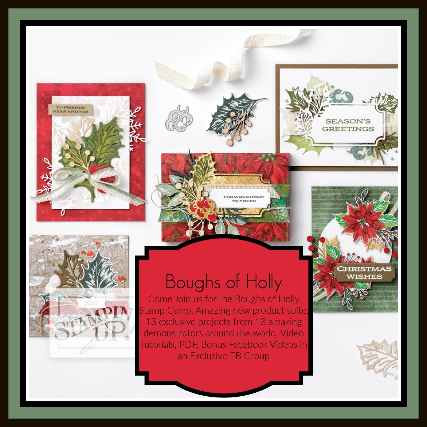 Boughs of holly stamp camp graphic