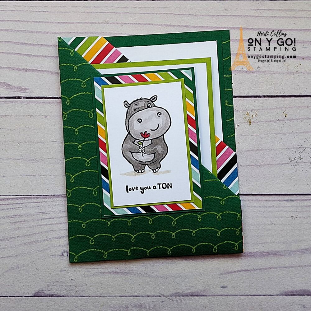 Hippest hippos double pocket fun fold card