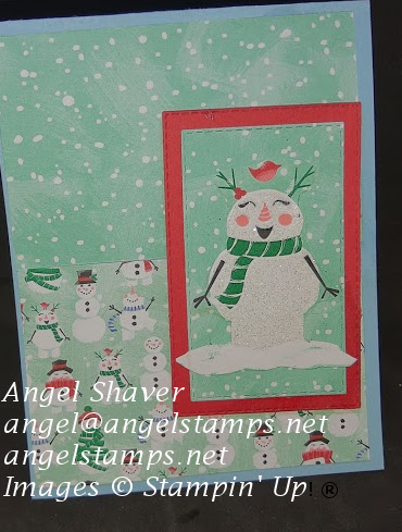 Happy snowman outside