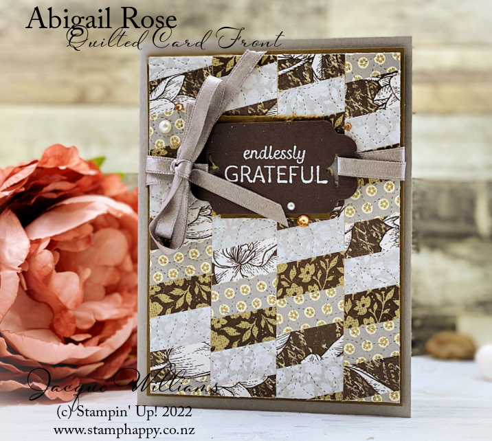 Stampin up abigail rose dsp how to video tutorial quilt quilting stitched leaf die