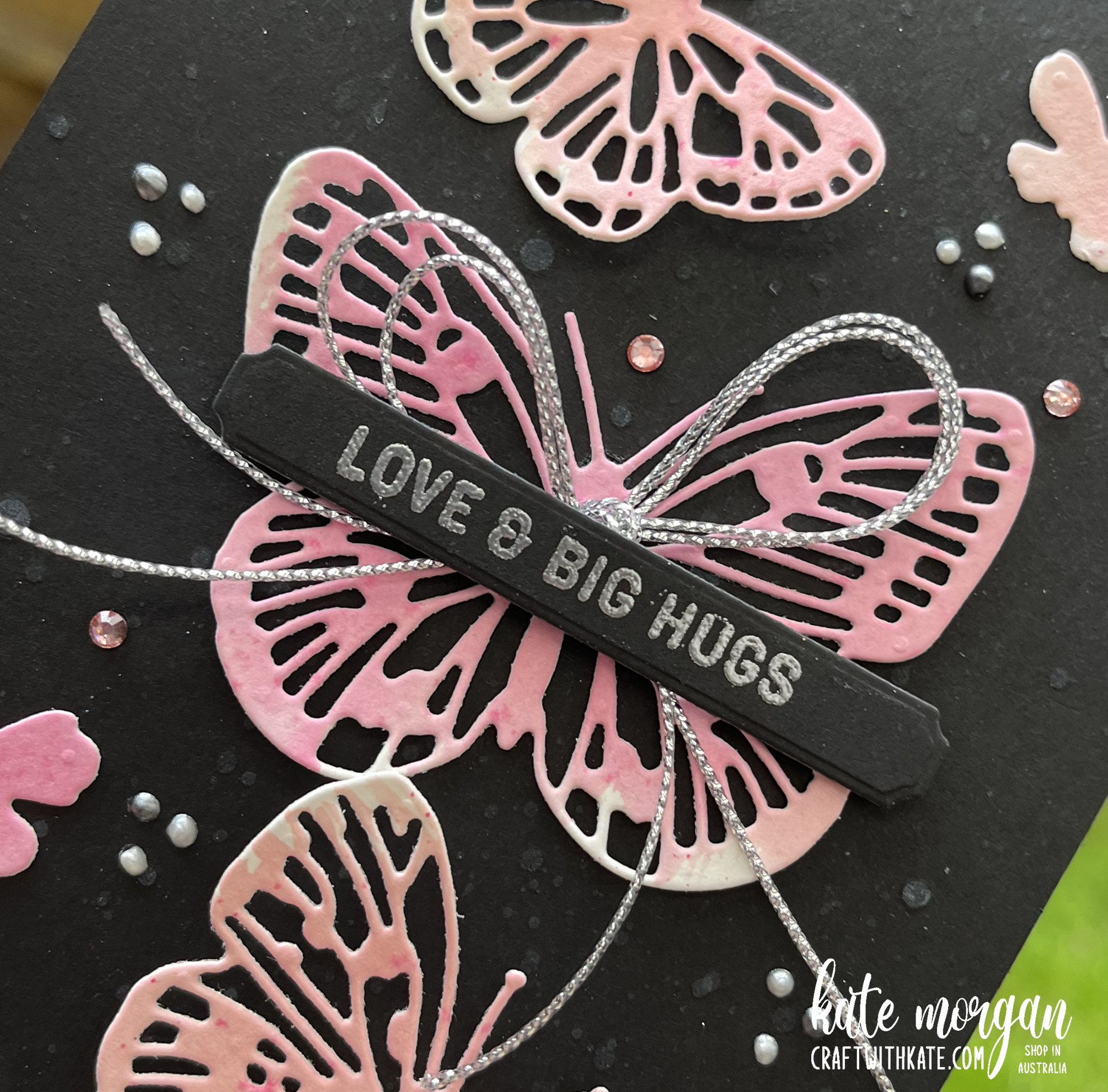 Butterfly wings watercolour card flirty flamingo ccbh by kate morgan  stampin up australia 2022