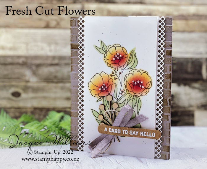 Stampin up fresh cut flowers easy coloring technique video tutorial sponge daubers how to use stamphappy