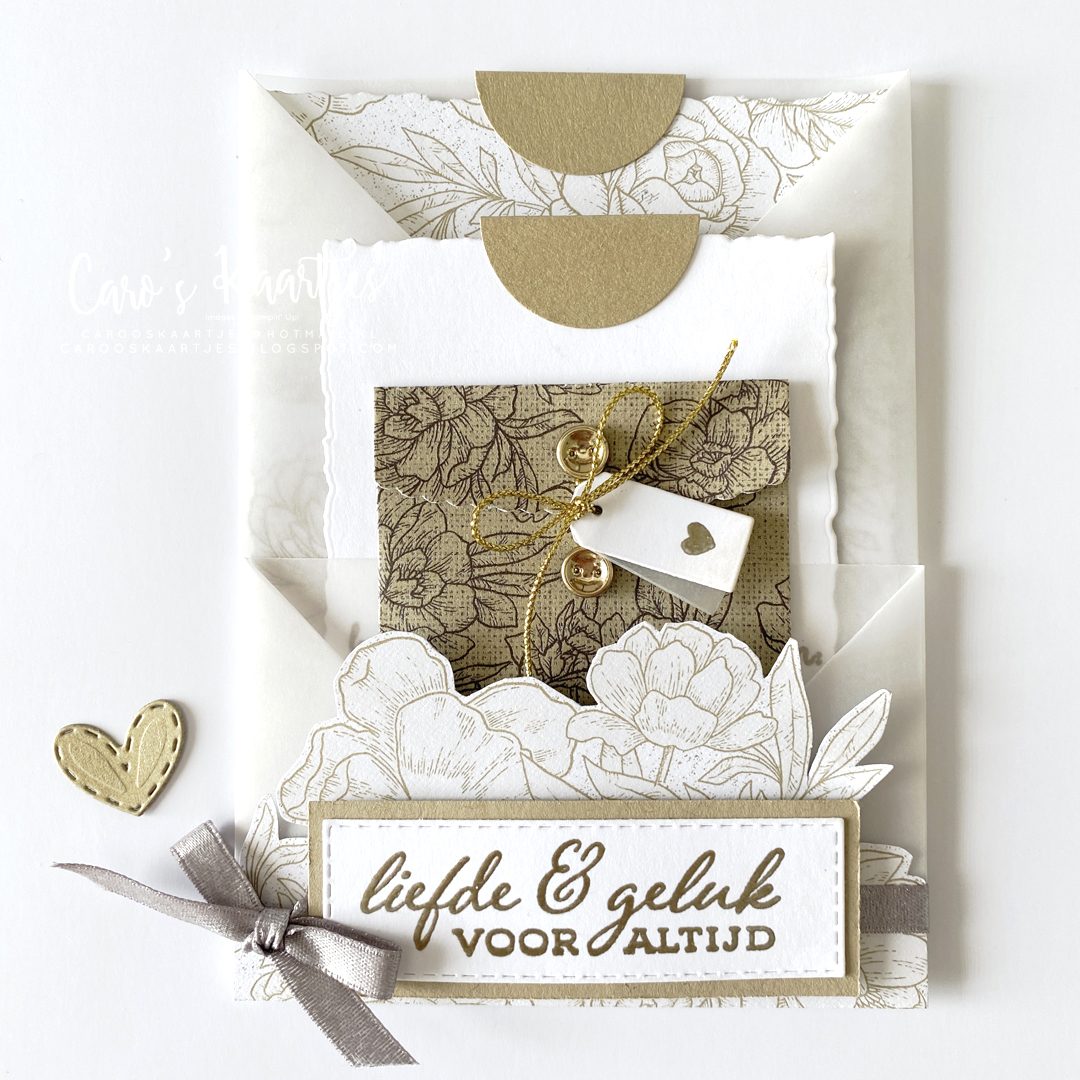 Cottage rose double pocket gift card fun fold 4   stampin  up    caro s kaartjes
