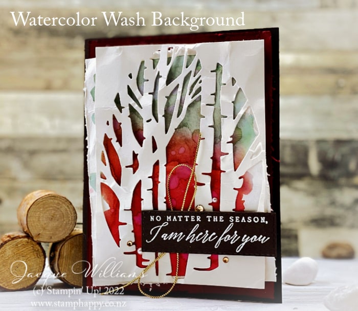 Stampin up aspen grove perched in a tree how to smooth watercolor wash background sympathy card jacque williams min