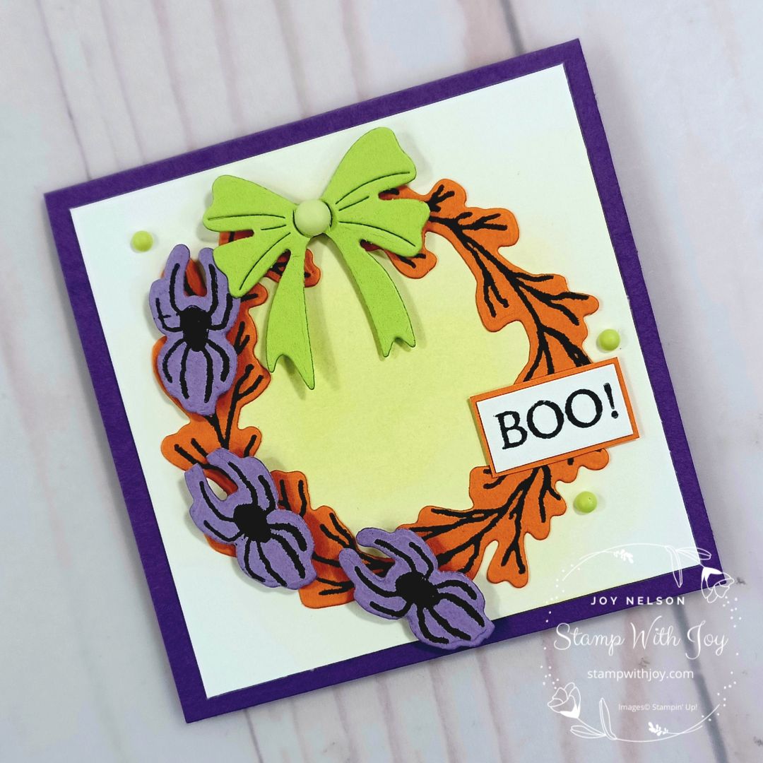 Cottage wreaths   halloween sd blog hop oct 2022 card