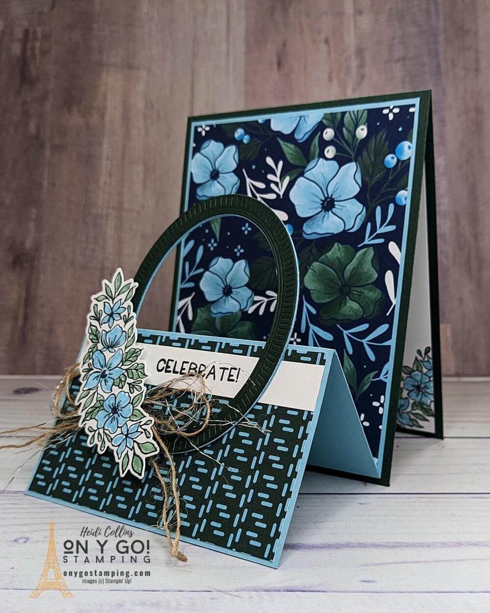 Double easel fun fold framed florets side