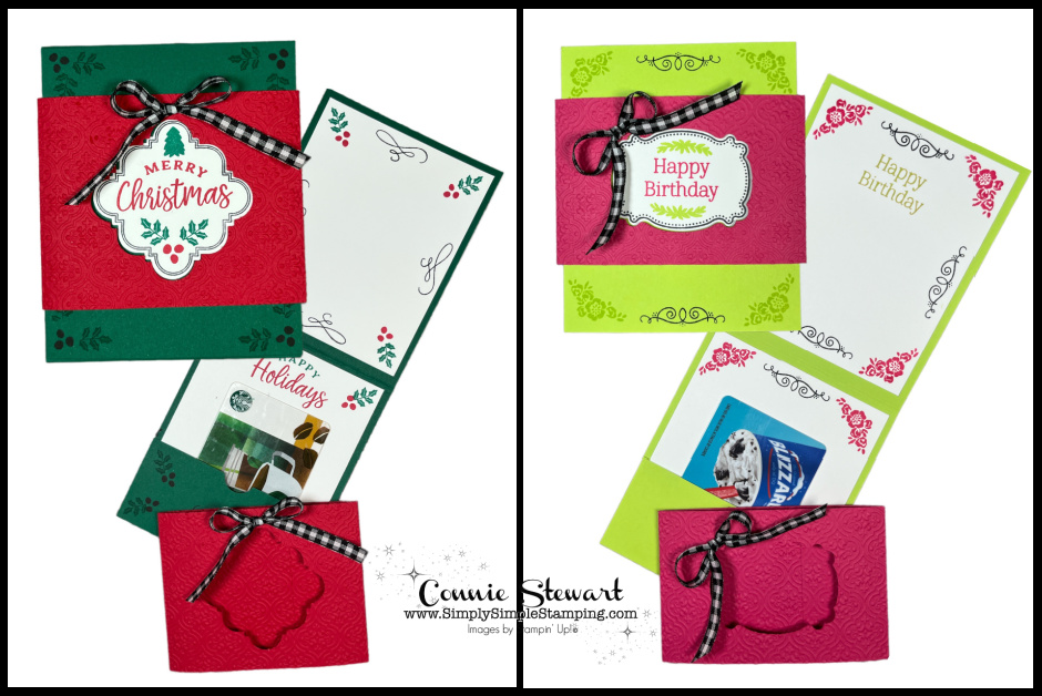 Window gift card holders