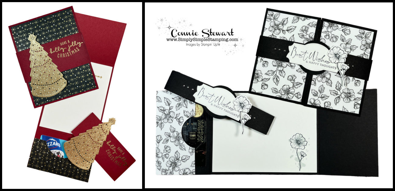 Gatefold gift card holders