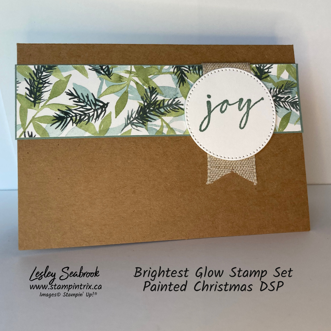 Brightest glow   painted christmas note card  1 