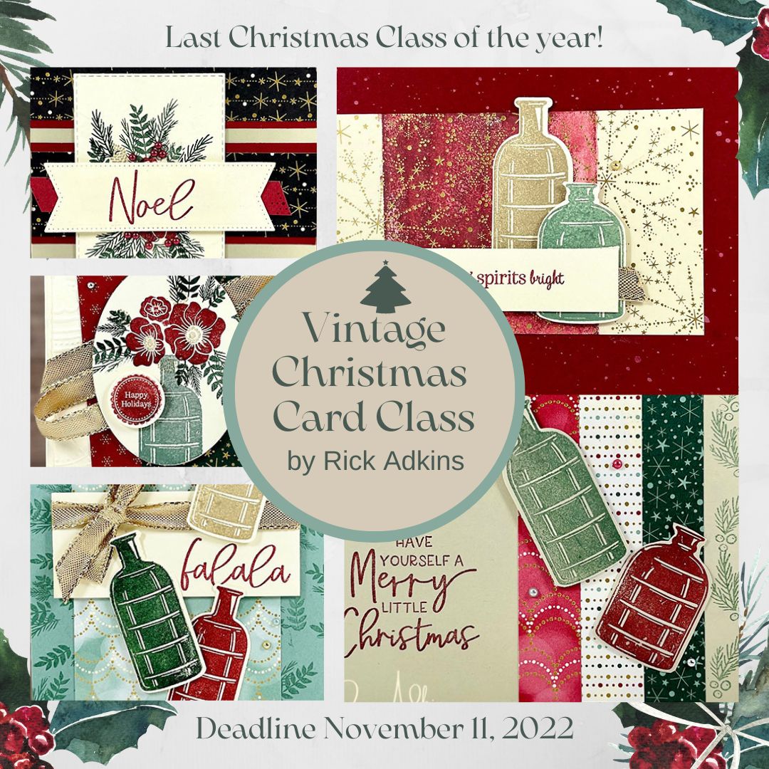 Vintage christmas card class instagram  post