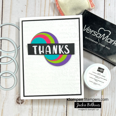 Layered circles to make thank you cards  2 