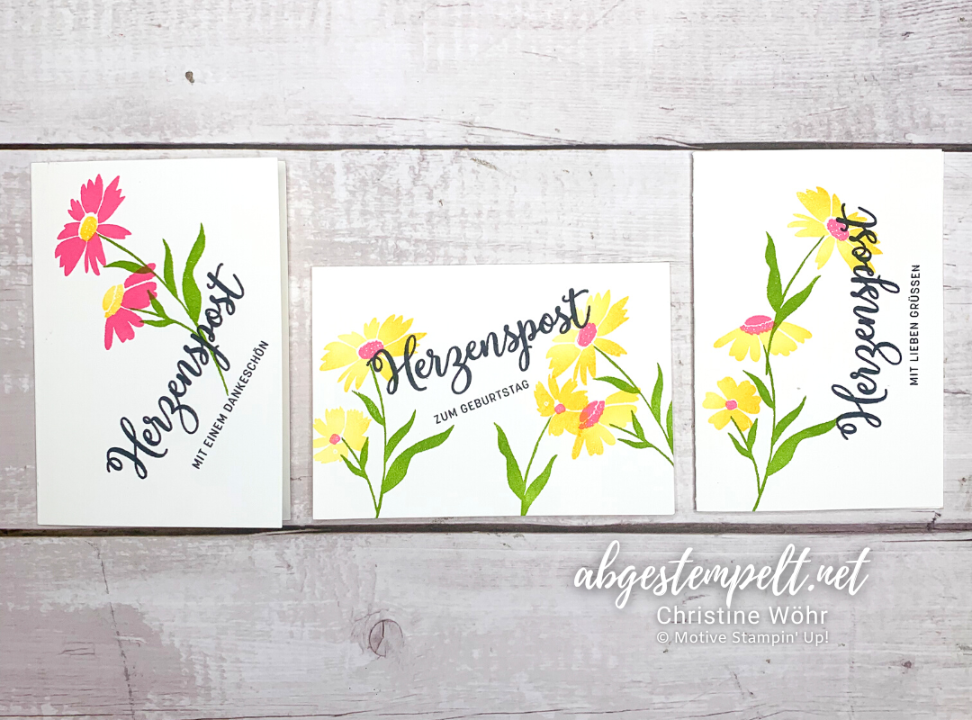Stampin up karten basteln f%c3%bcr anf%c3%a4nger per herzenspost