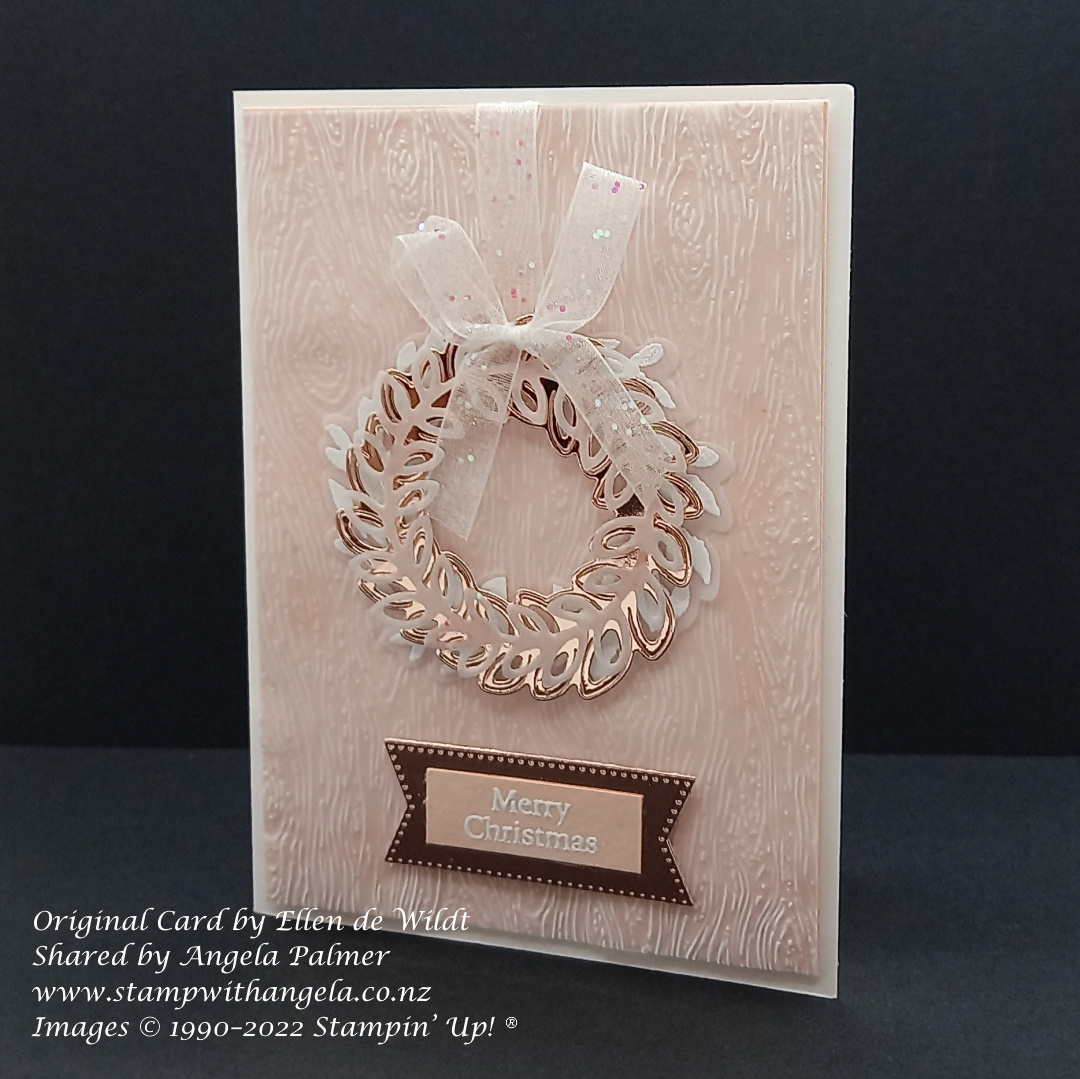 Petal pink cottage wreath card