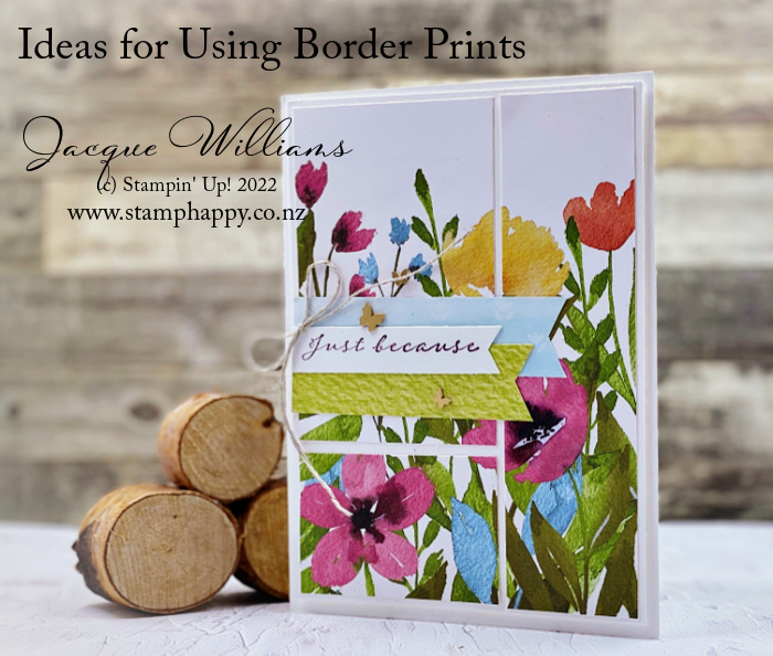 Stampin up awash in beauty dsp border prints how to use printed paper video tutorial split  true beauty organic beauty