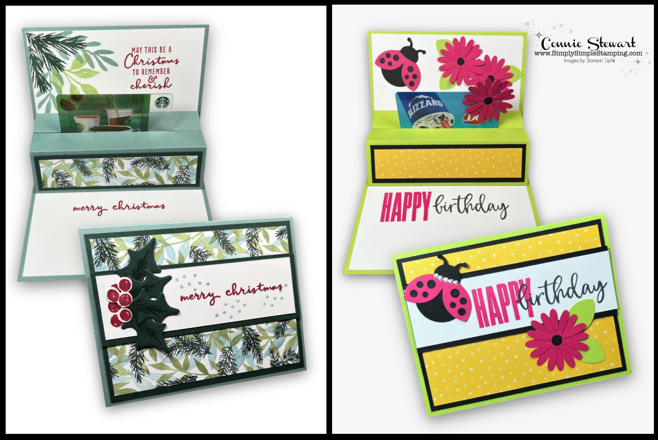 Pop up gift cards