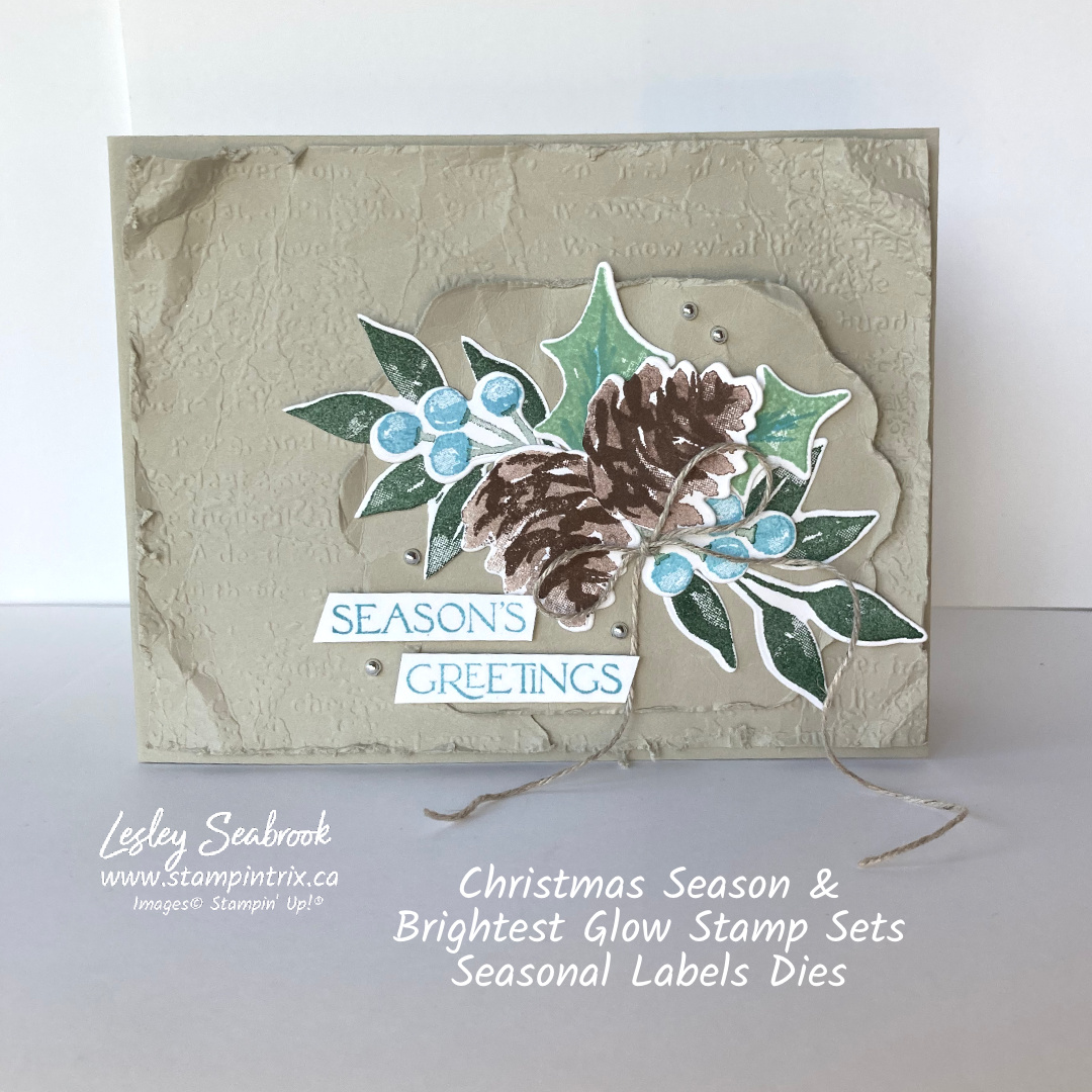 Christmas season   brightest glow stamp sets