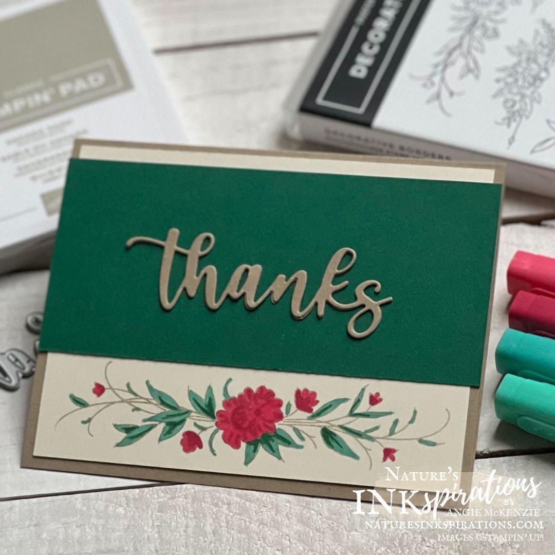Decorative borders customer thank you  with supplies 