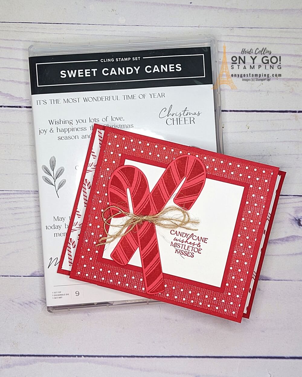 Fun fold standing gatefold candy canes closed