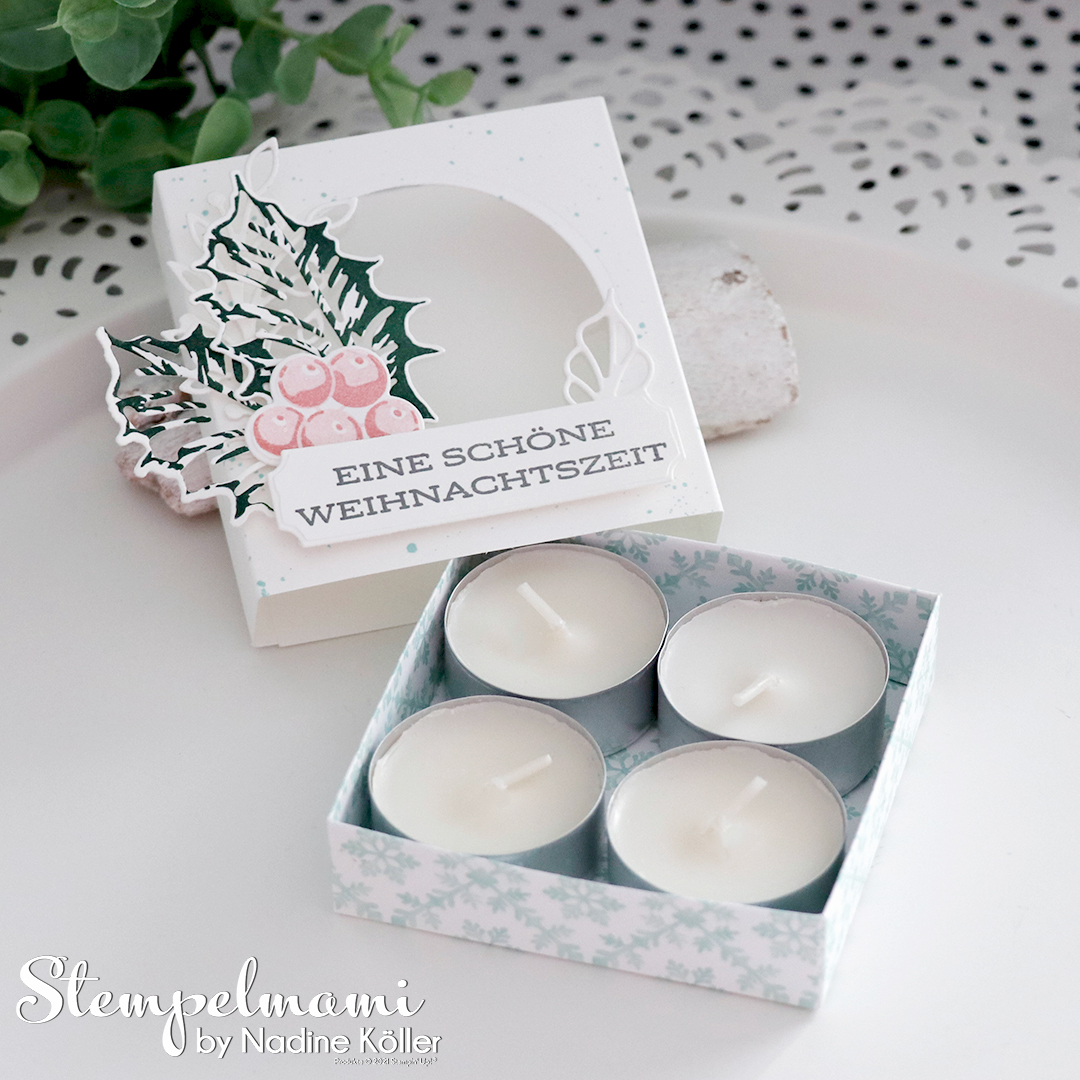 Stampin up adventskranz to go weihnachten in der box teelichter box stempelmami instagram 2