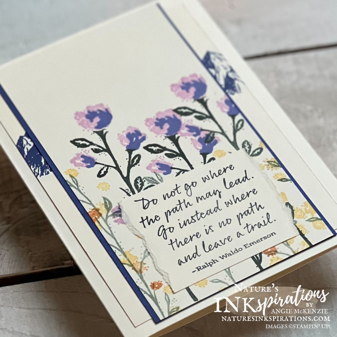 Mountain wildflower meadow sympathy card