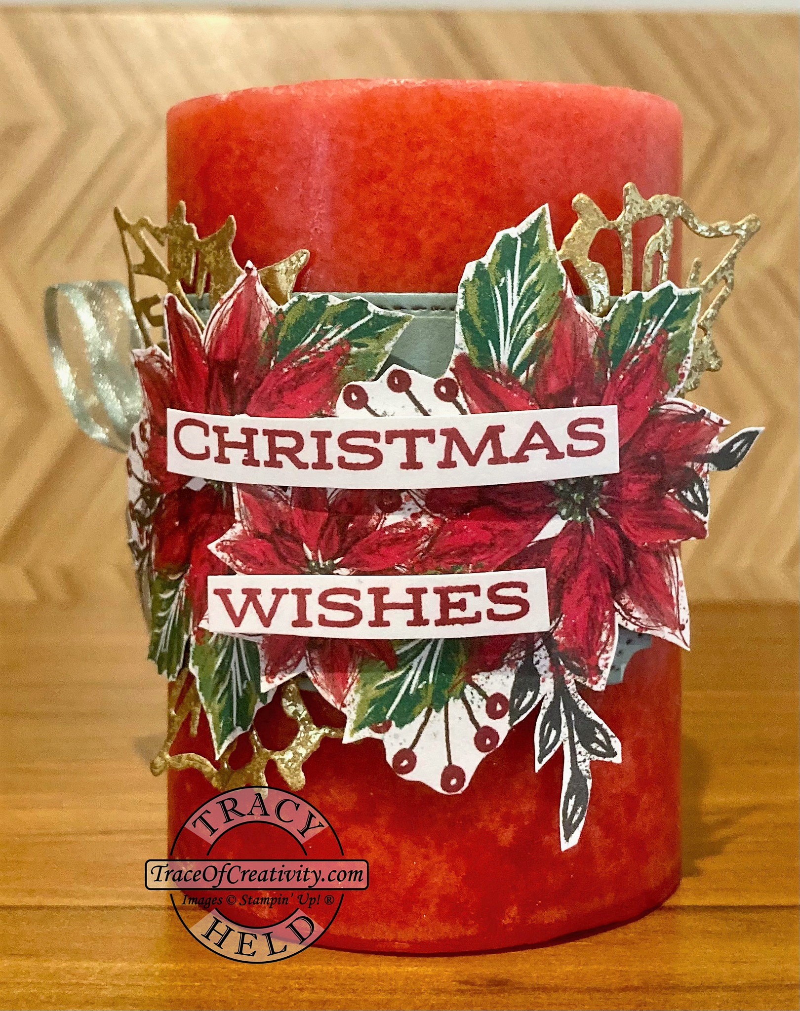 Boughs of holly candle