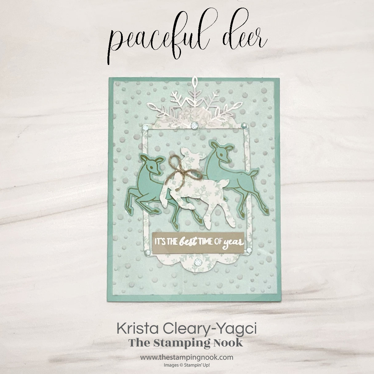 Stampin up peaceful deer christmas card krista yagci the stamping nook   2