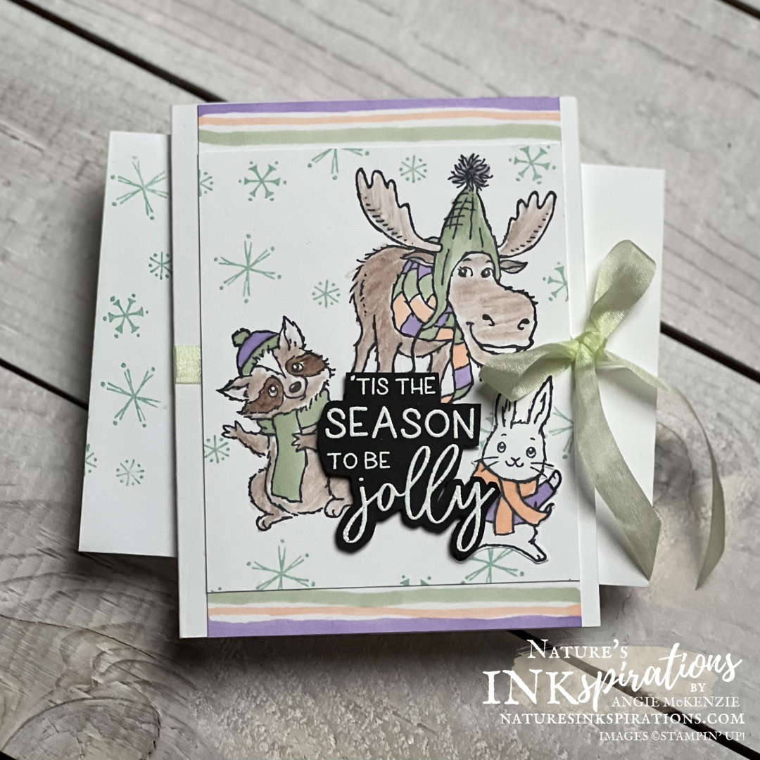 All bundled up fun fold  gift card 