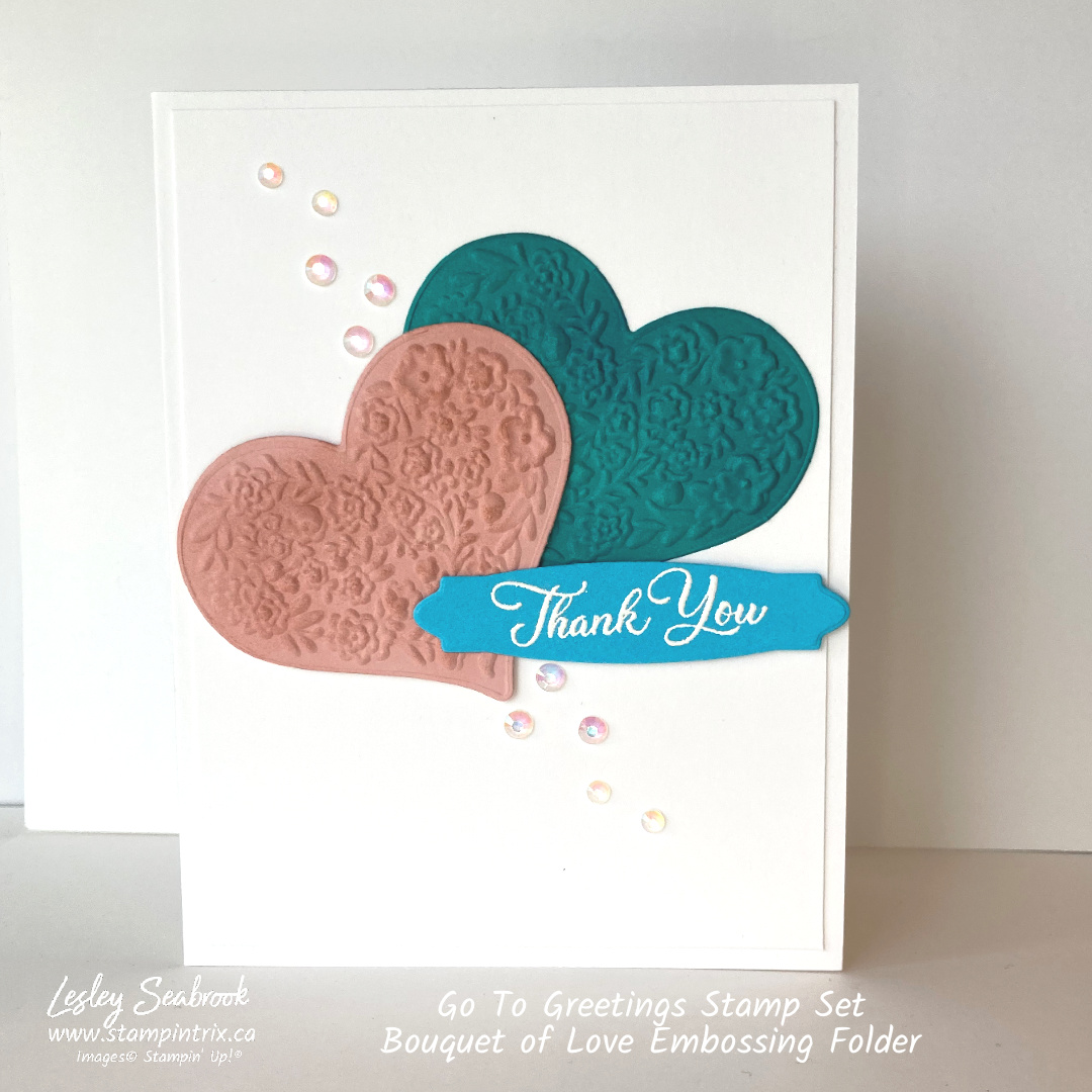 Go to greetings stamp set   bouquet pf love embossing folder 2