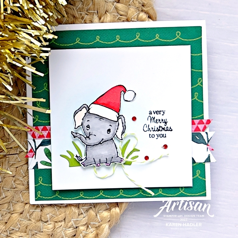 Elephant parade cute happy christmas card