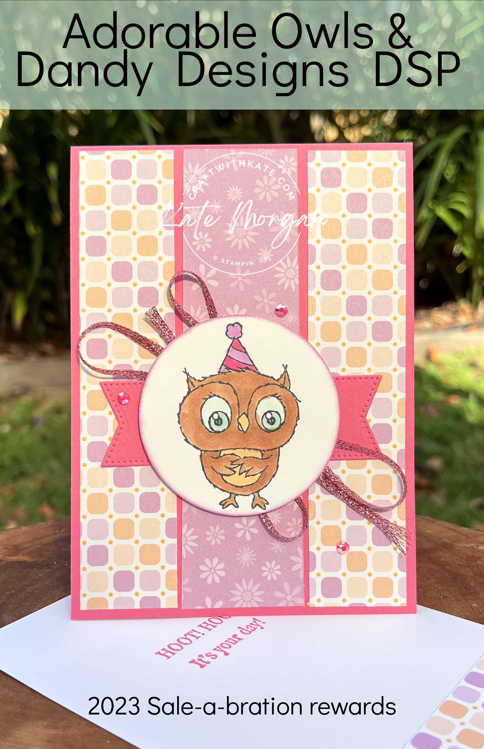 Adorable owls   dandy designs dsp sab 2023 by kate morgan  stampin up australia