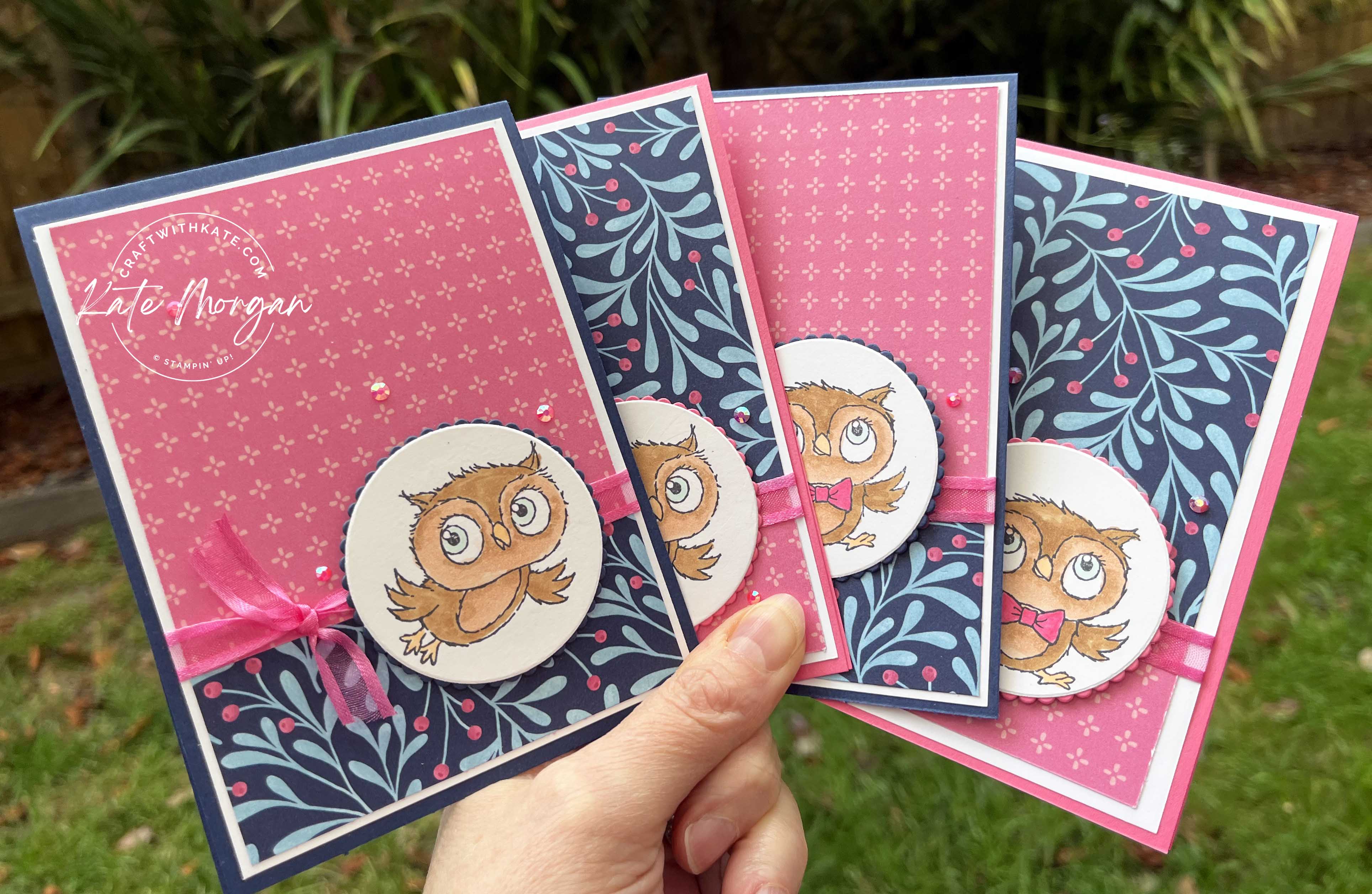 Fitting florets meet adorable owl by kate morgan  stampin up australia sab 2023