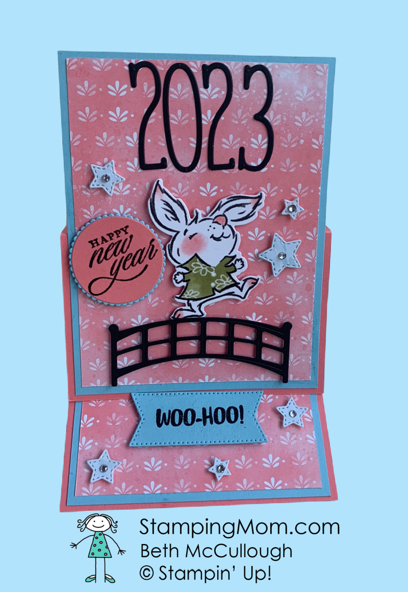 Playing in the rain fun easel card