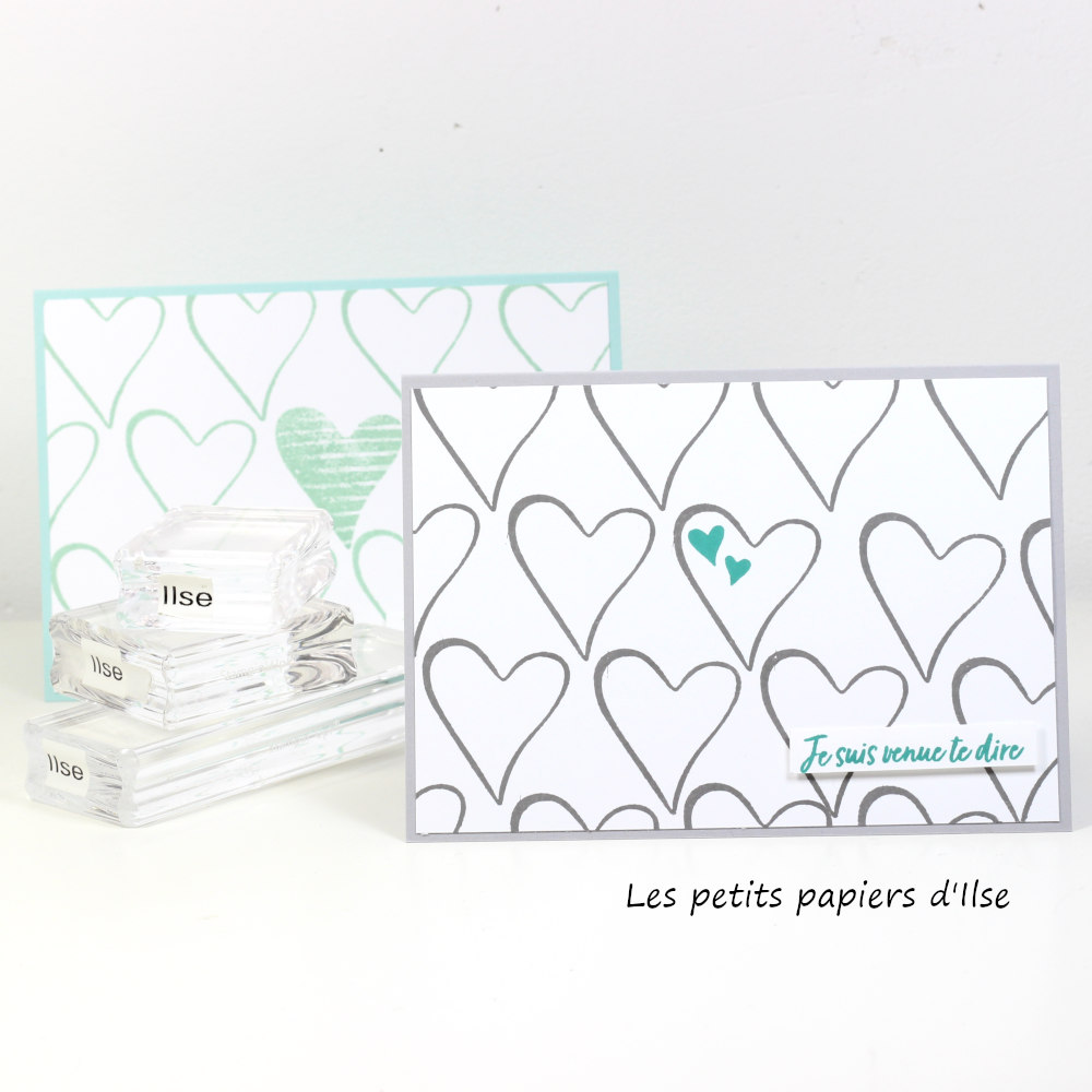Carte simple coeurs vignette