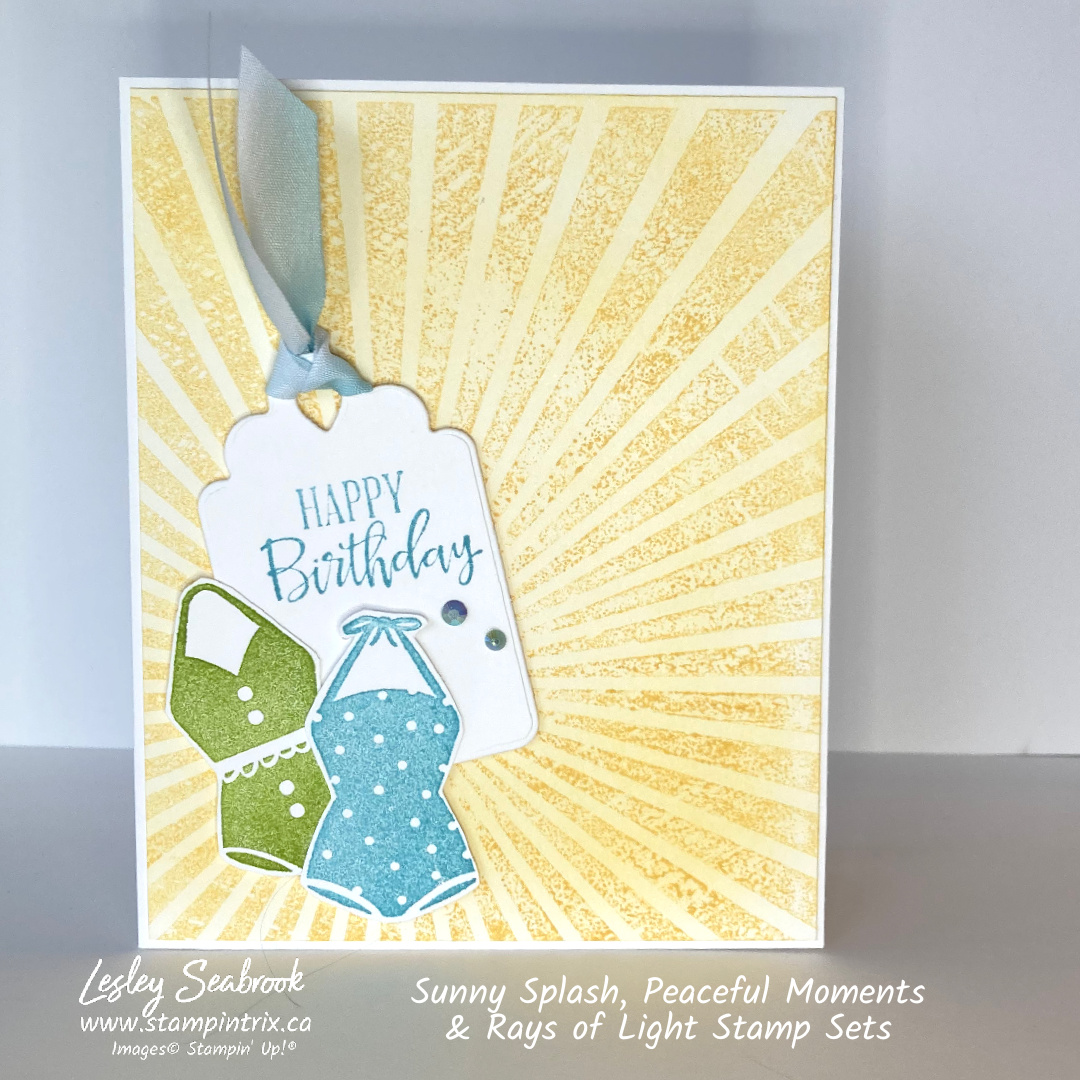 Sunny splash   peaceful moments stamp sets