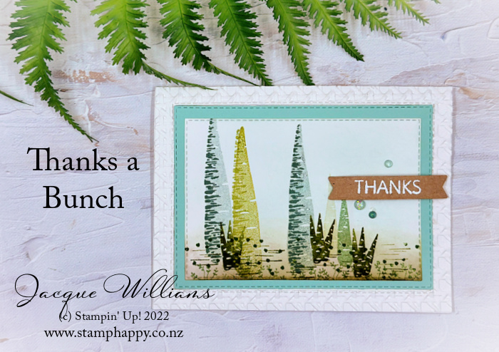 Stampin up thanks a bunch masculine trees unique way to use stamp set boab trees new zealand masculine