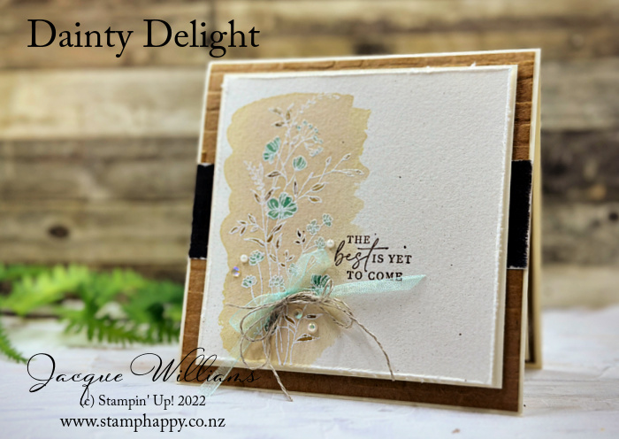 Stampin up dainty delight watercolor resist watercolour wash crumb cake watercoloring tips video