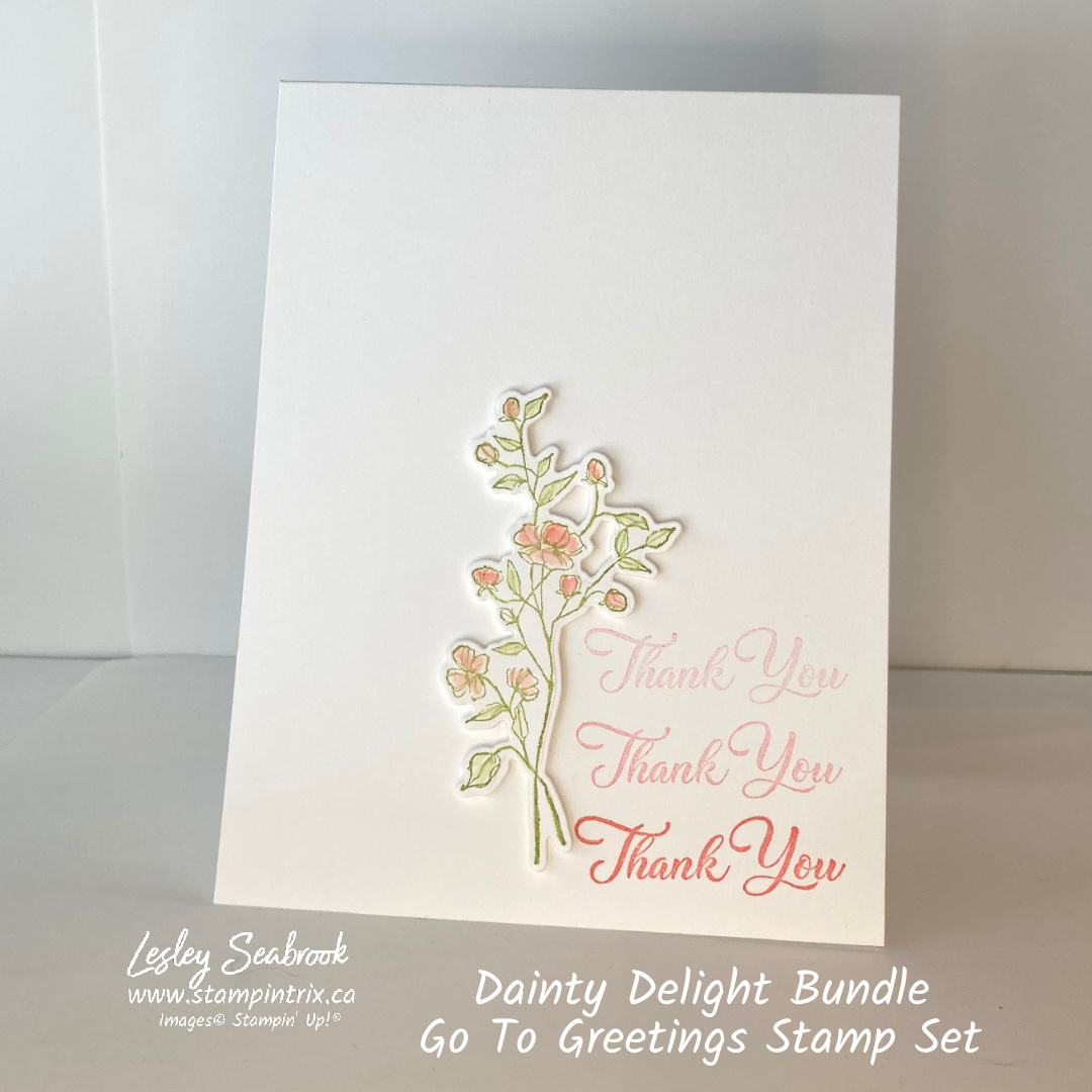 Dainty delight bundle   go to greeting stamp set