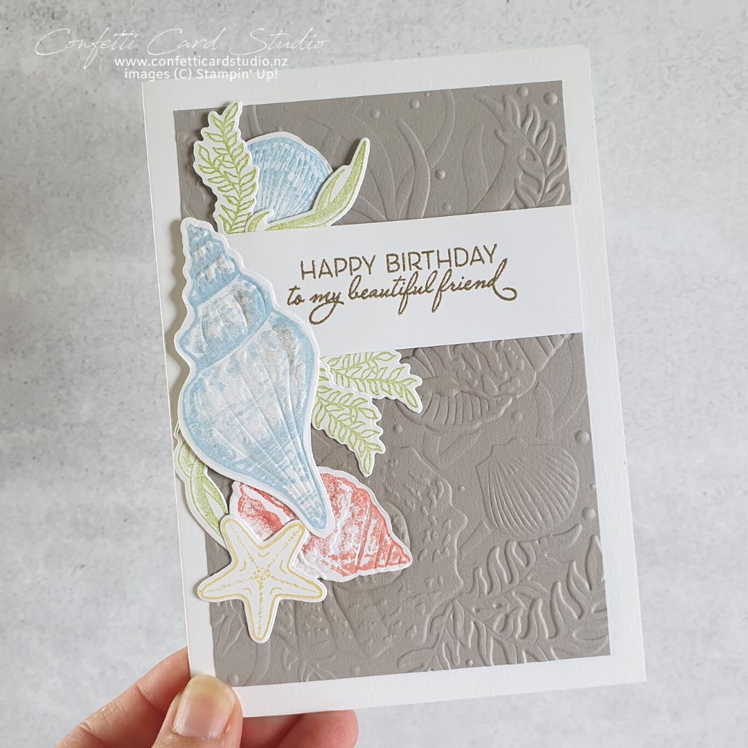 Seashells birthday card
