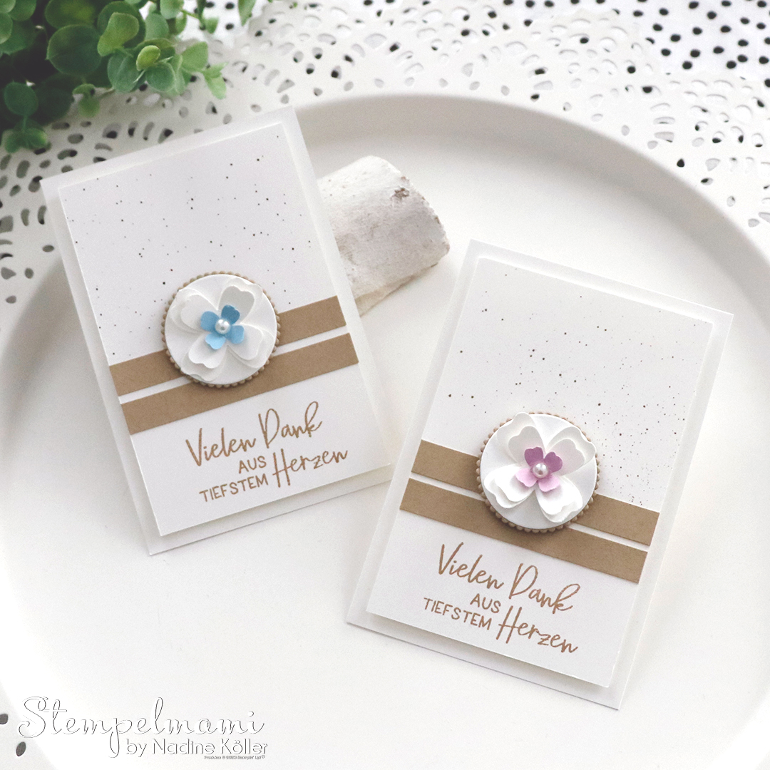 Stampin up video anleitung dankeskarte gerahmt mit blumen stempelmami 4