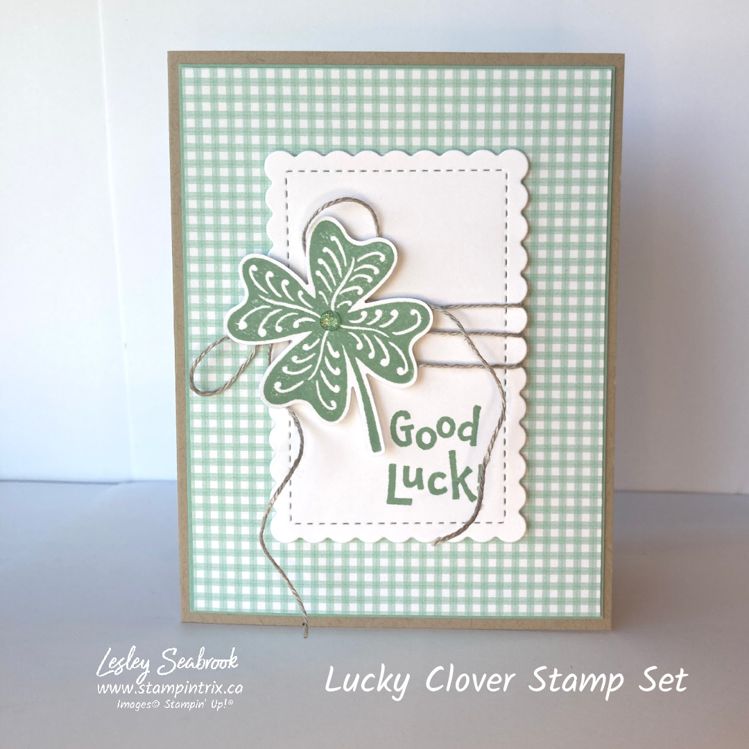 Lucky clover stamp set mint macaron