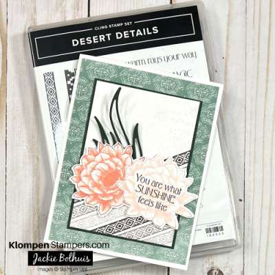 Card made using desert details stamp set
