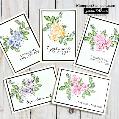 Notecards using petal park stamp set from stampin  up