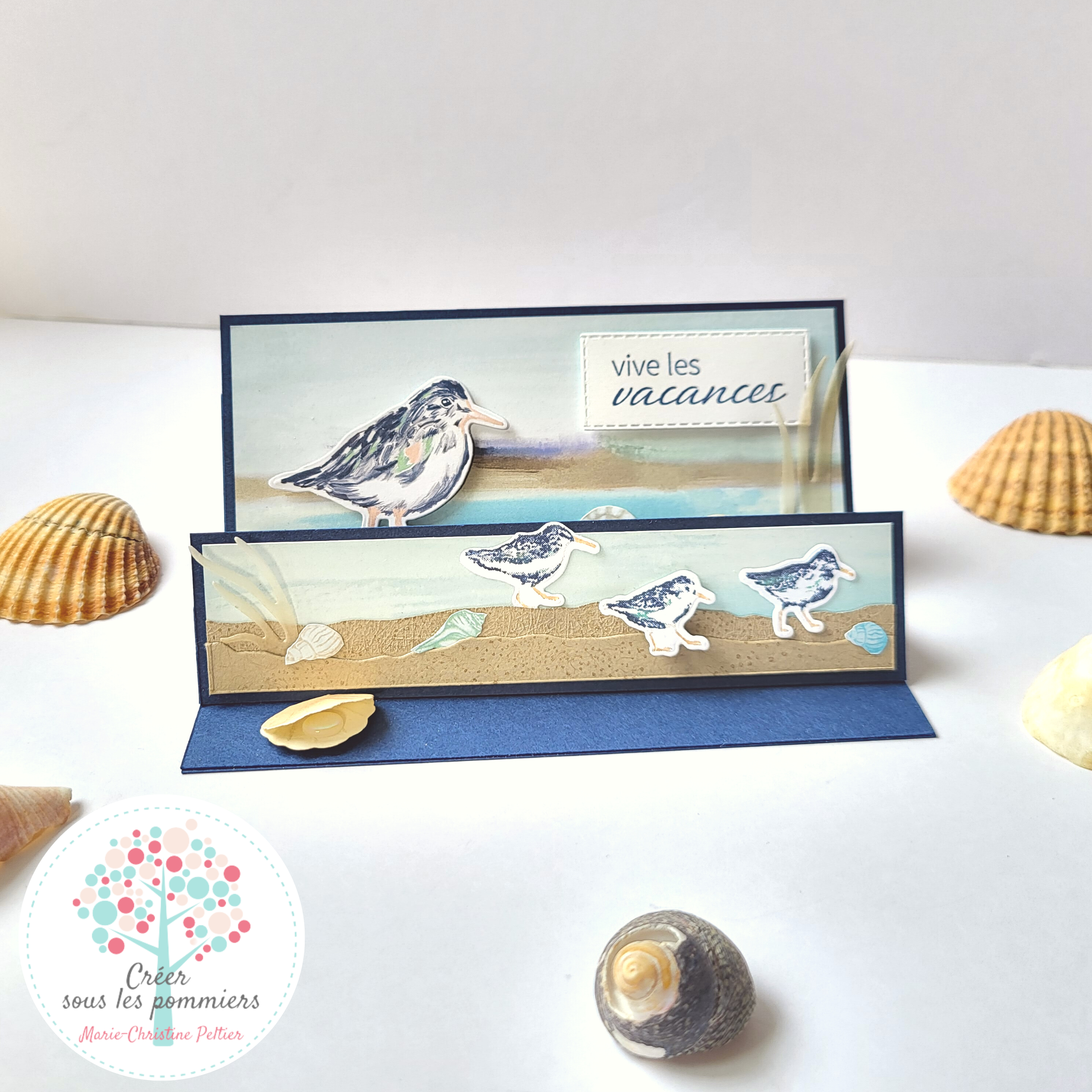 Carte double chevalet sur la baie stampin up cslp23  1