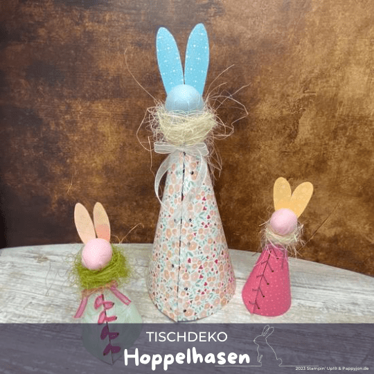 Tischdeko hoppelhasen