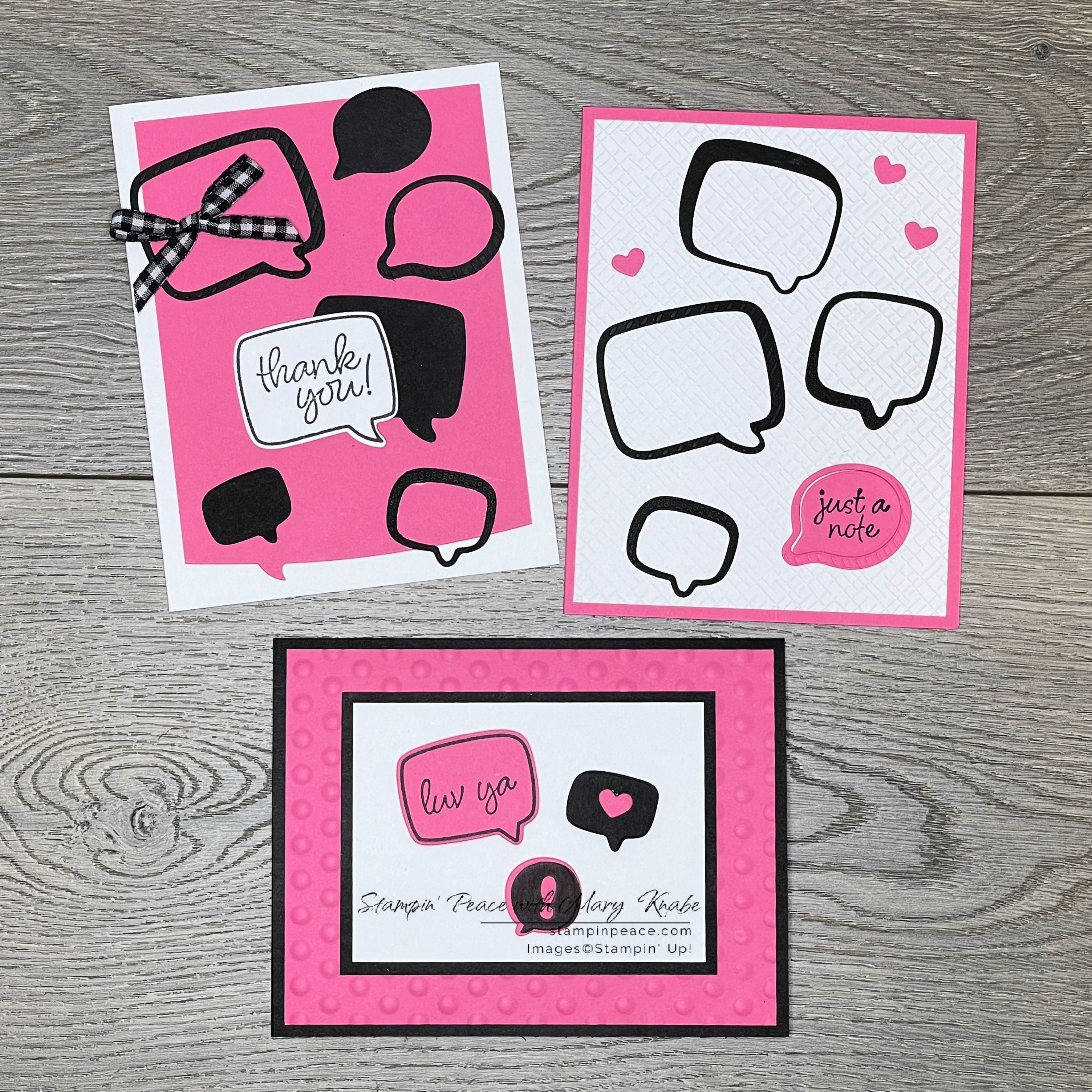Stampin  up  conversation bubbles   mary knabe