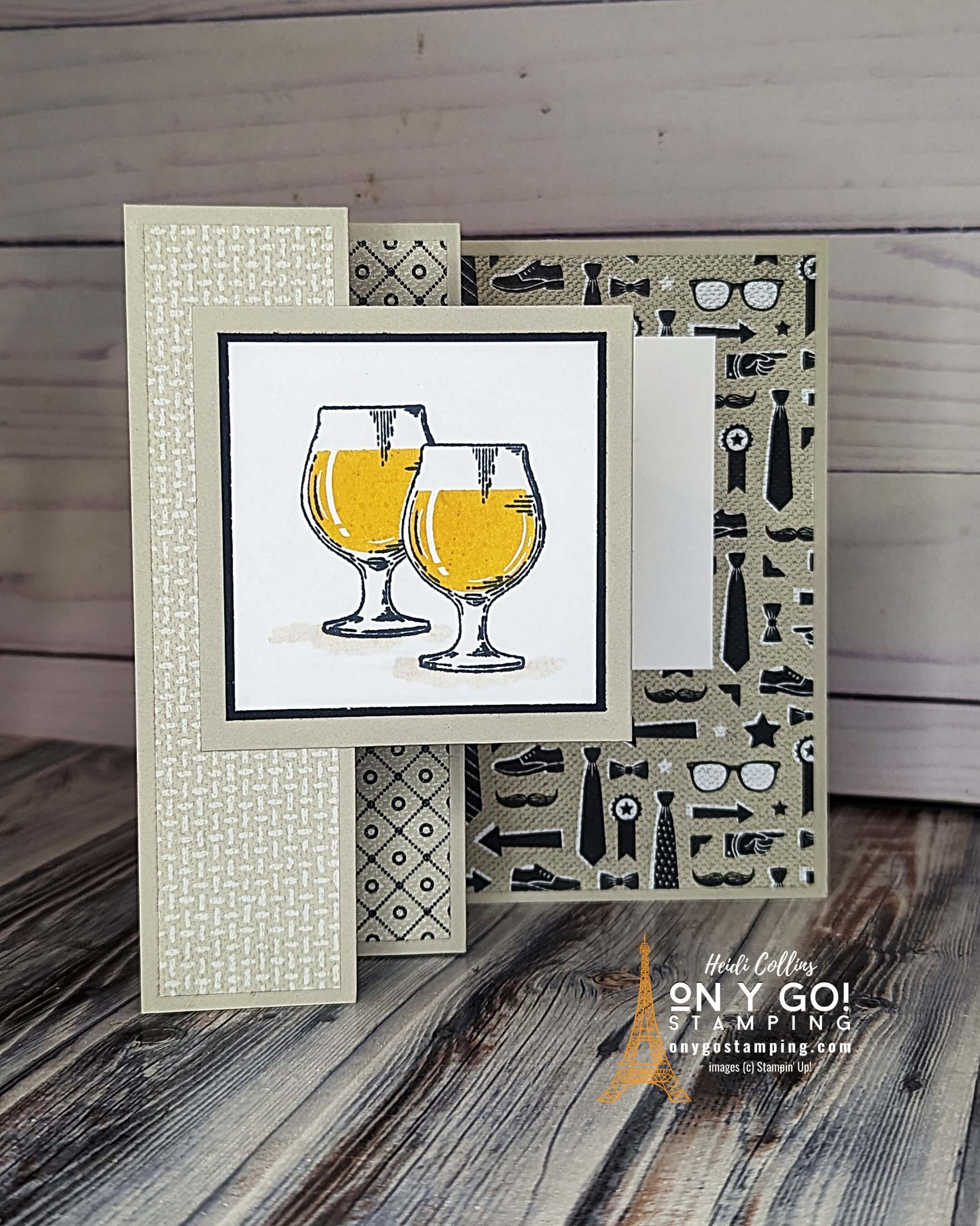 Masculine fun fold brewed for you front